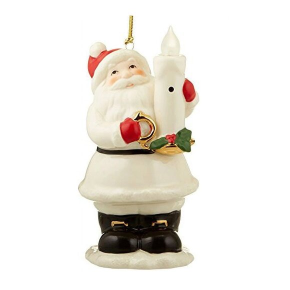 NEW Lenox Santa Porcelain Ornament Turn Tree On by Breath - Picture 1 of 2